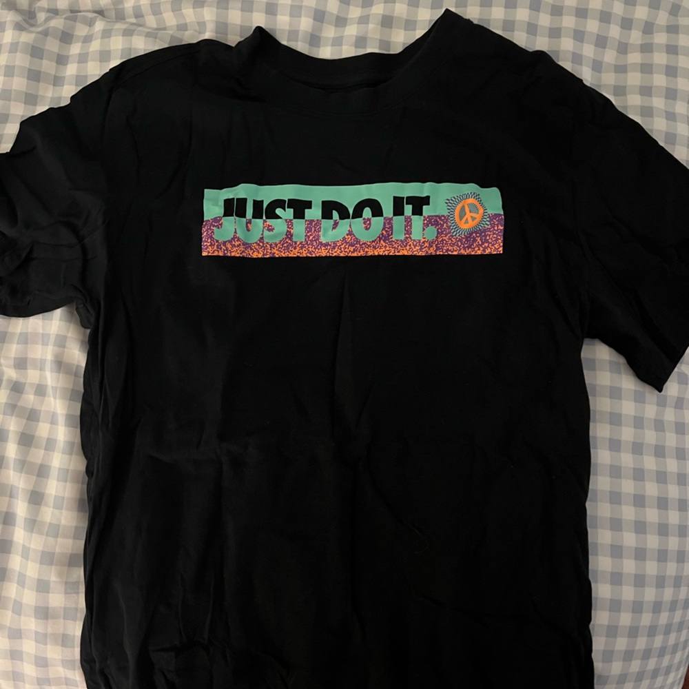 Nike Black Tee with Colorful Graphic